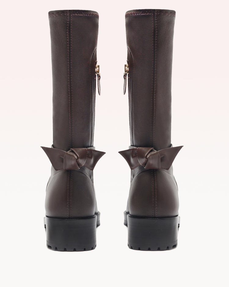 Clarita Motorcycle Bootie Bloodstone