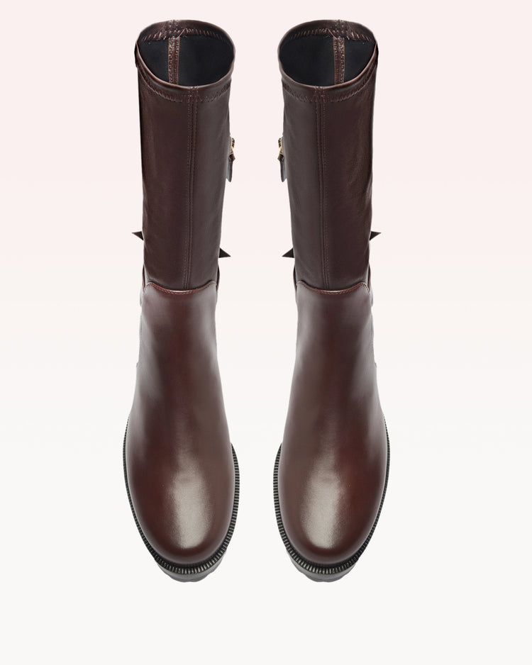 Clarita Motorcycle Bootie Bloodstone