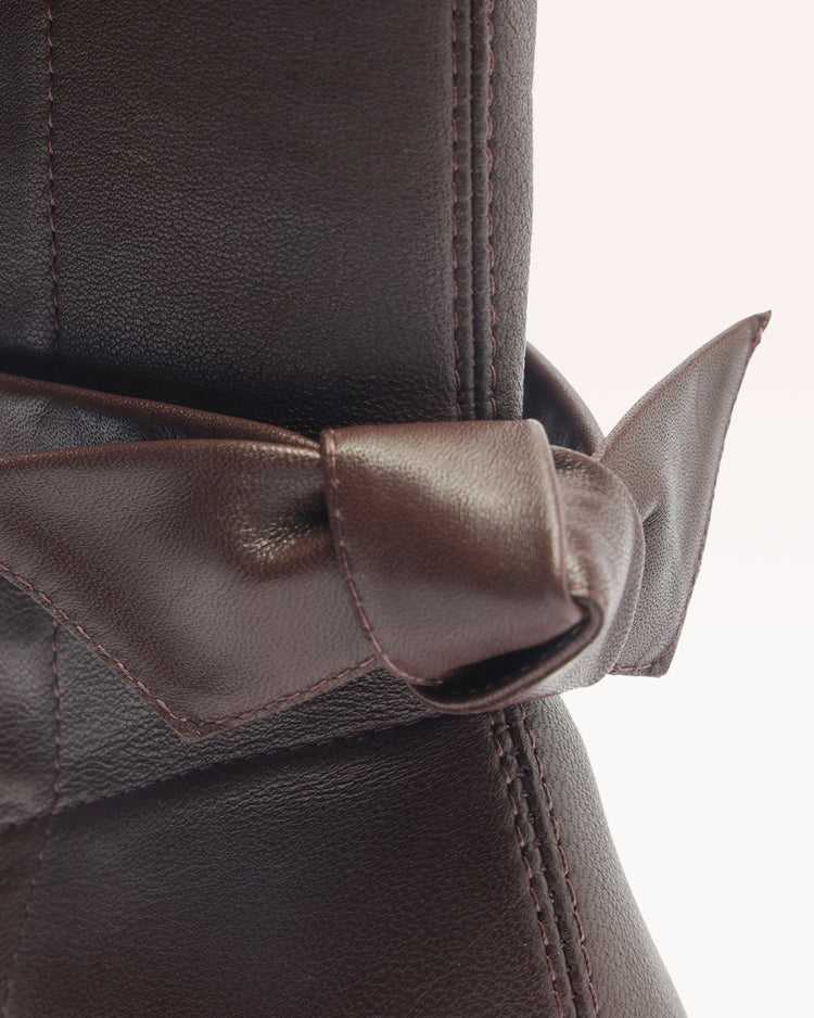 Clarita Motorcycle Bootie Bloodstone