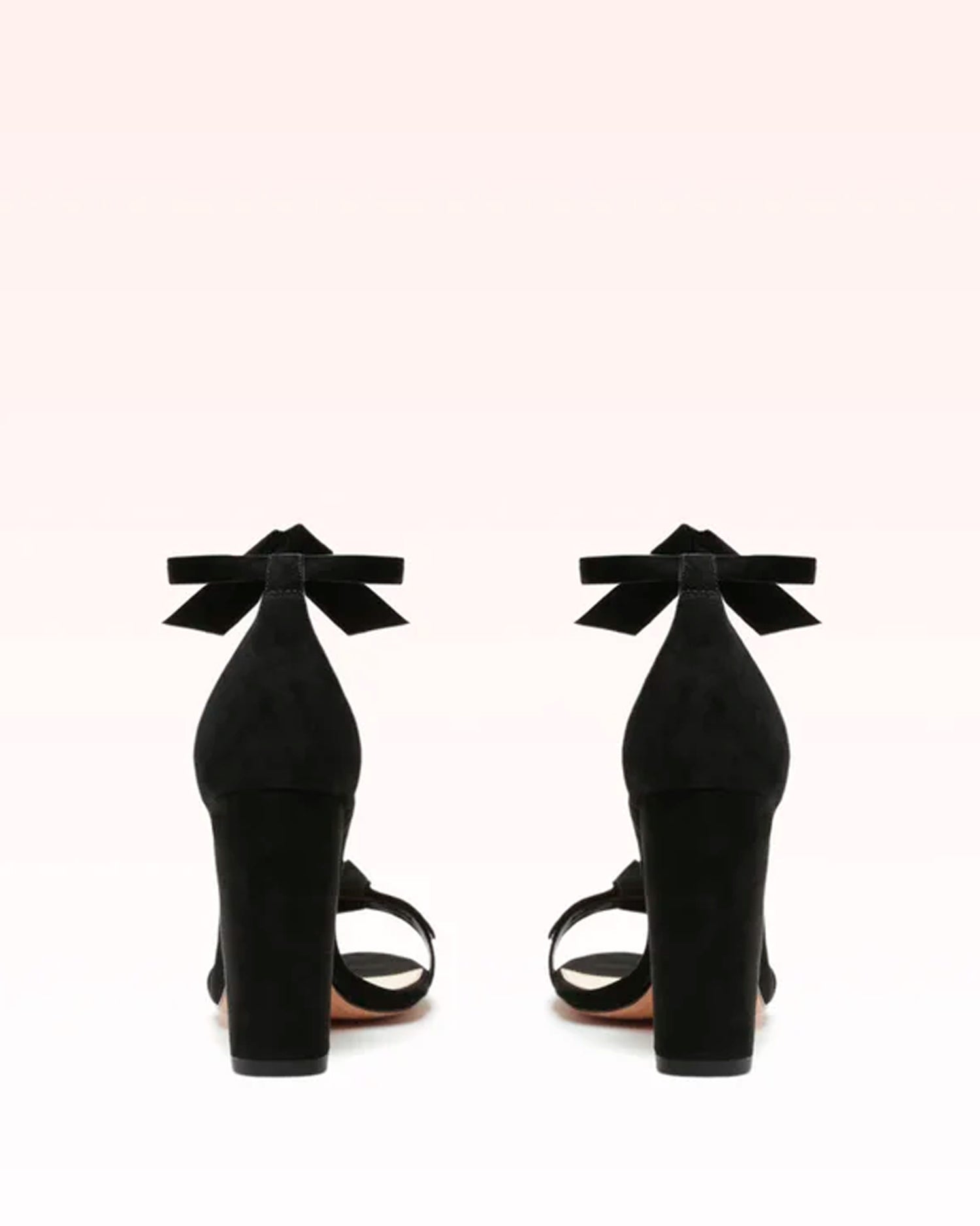 Clarita Block 90 Suede Black Sandals Core