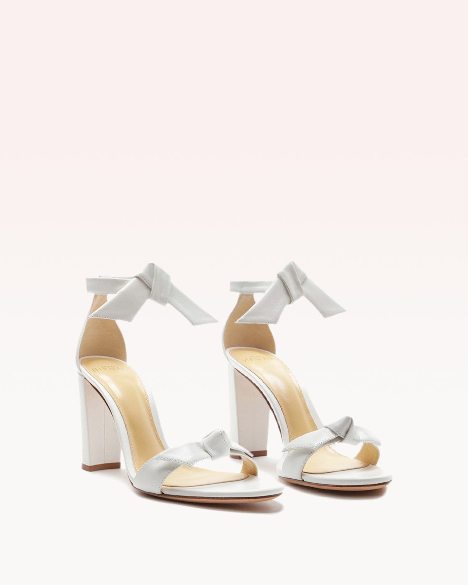Clarita Block 90 White Sandals Core