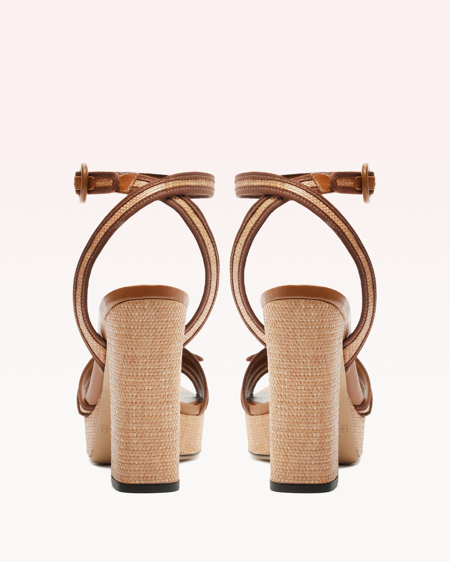 Grosgrain Raffia Platform Sandals R/25