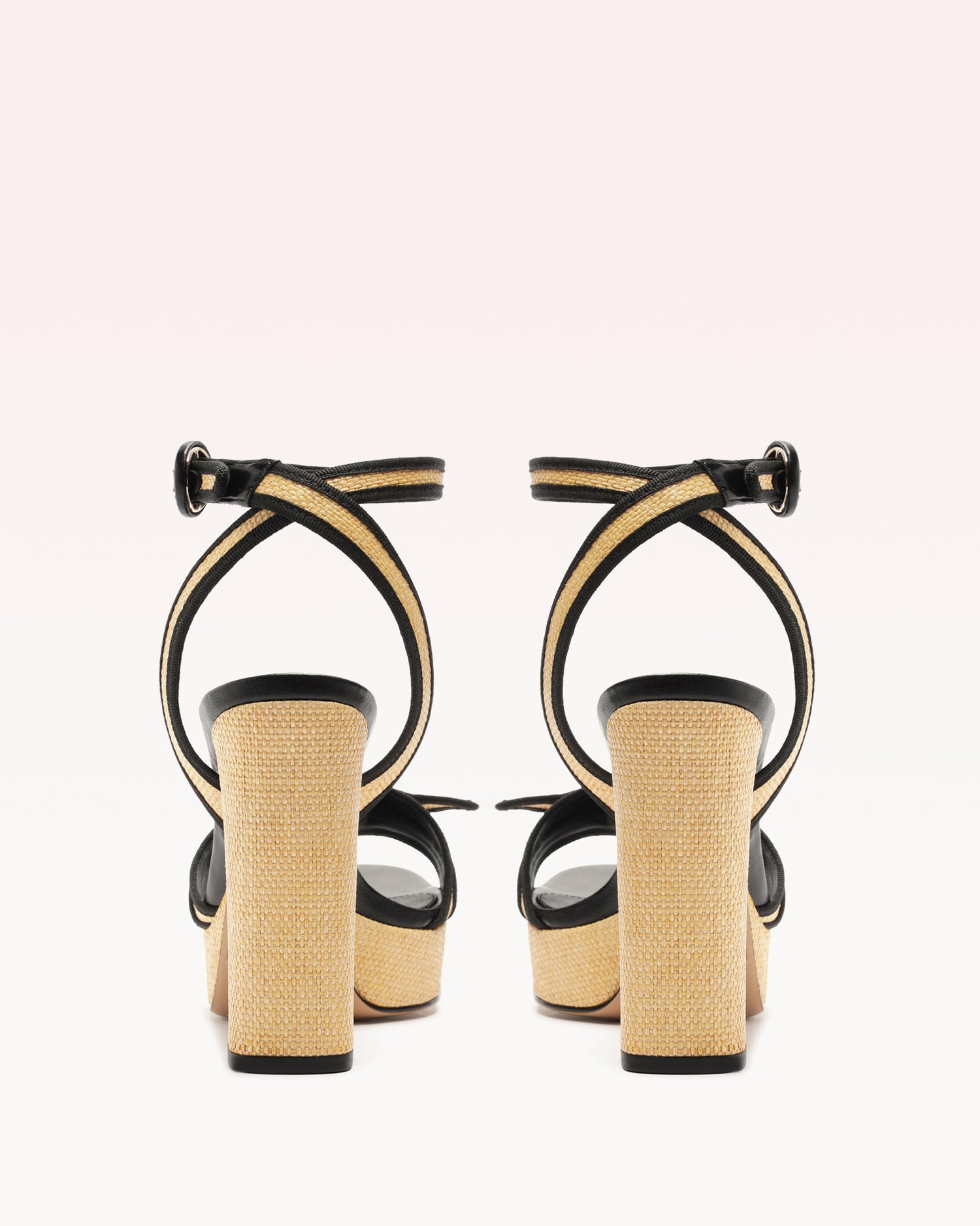 Grosgrain Raffia Platform Sandals R/25