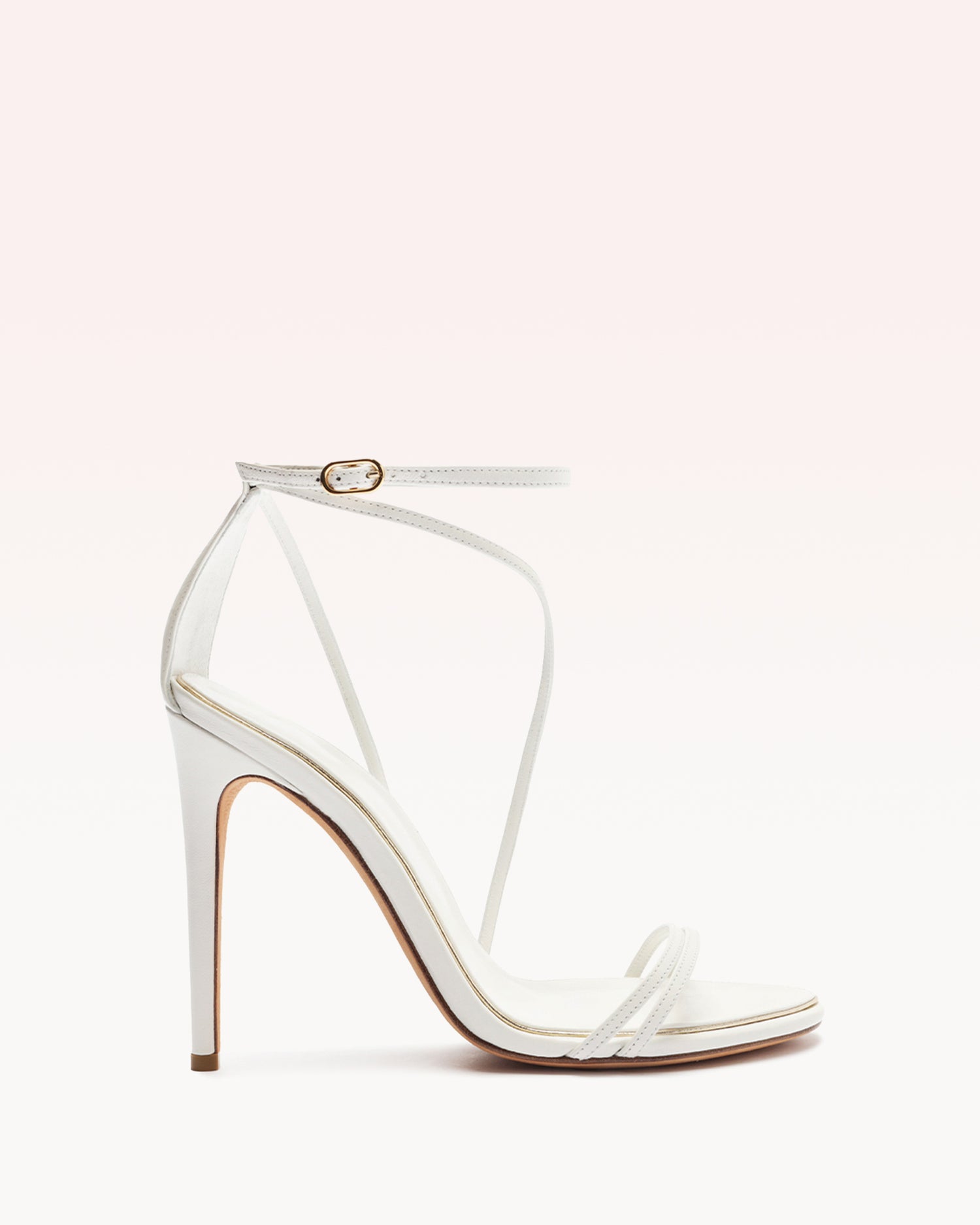 Kendal Bridal 100 White & Golden Sandals Bridal 35 White & Golden Nappa Leather