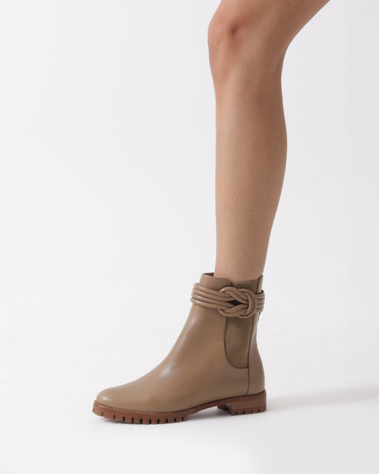 Vicky Waterproof Combat Bootie Latte