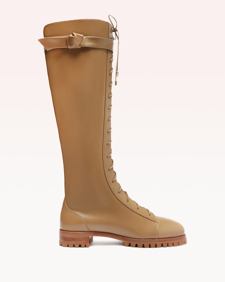 Evelyn Combat Waterproof Boot Latte