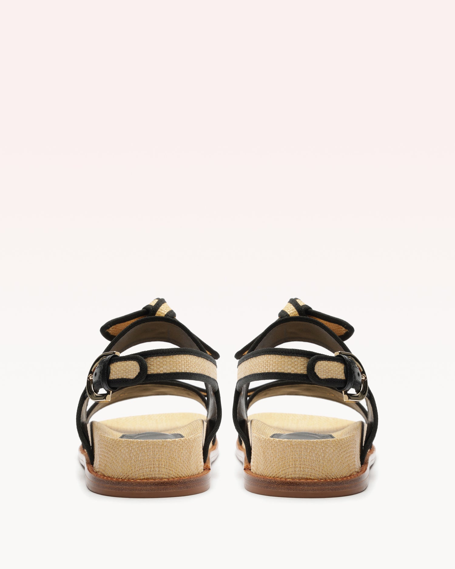 Grosgrain Raffia Sport Sandal Flats R/25