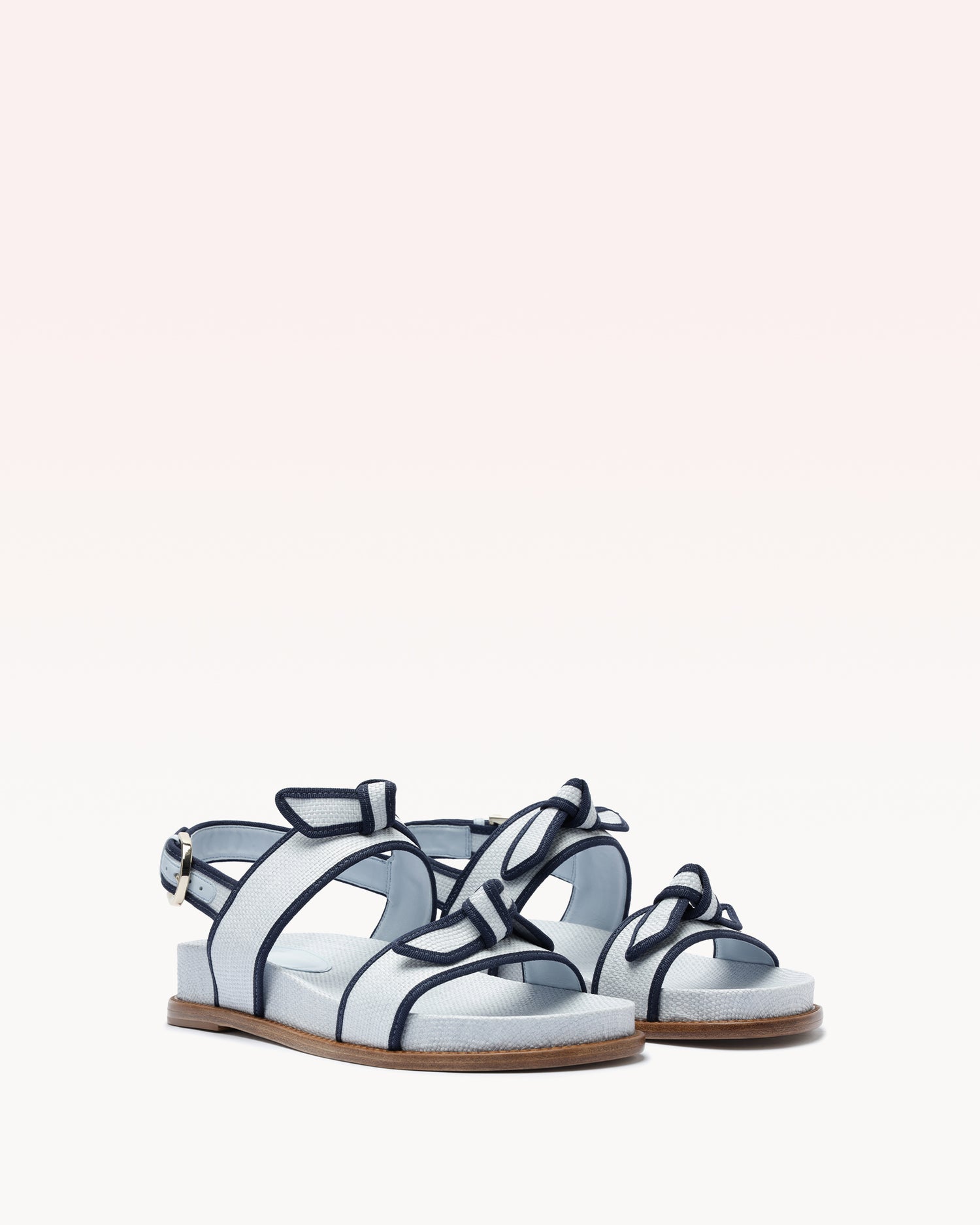 Grosgrain Raffia Sport Sandal Flats R/25