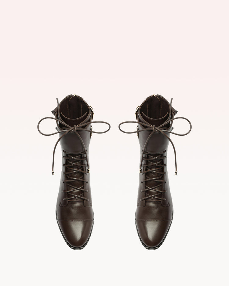 Asymmetric Clarita Charm Bootie Brown