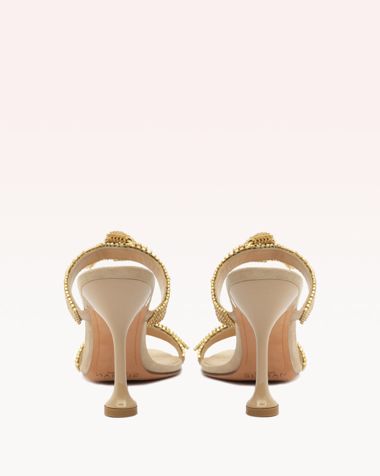 Clarita Crystal Mule 85 Beige Sandals PRE FALL 23