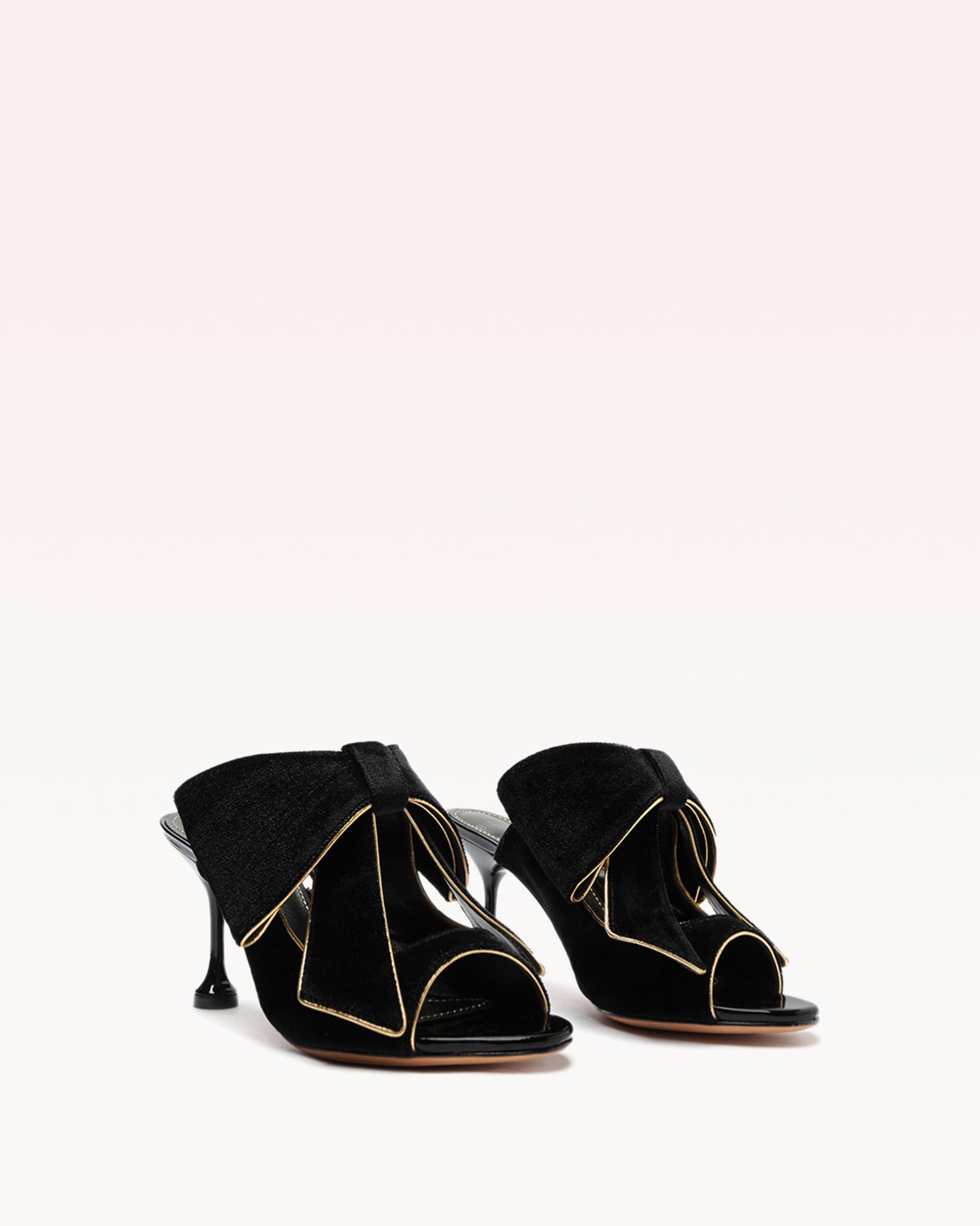 Lupita 85 Velvet Black Sandals F/23