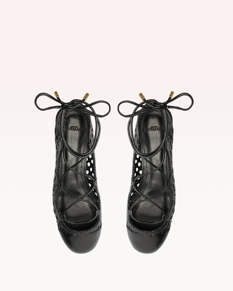 Ballerina Tresse Flat Black Flats R/24