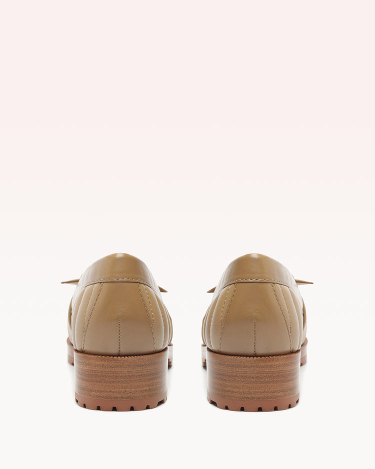 Quilted Clarita Loafer Latte