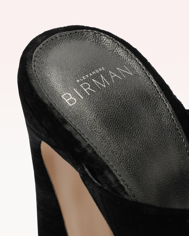 Lolita Square 90 Velvet Black Sandals R/24