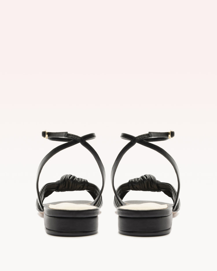 Kace Flat Black Sandals R/24