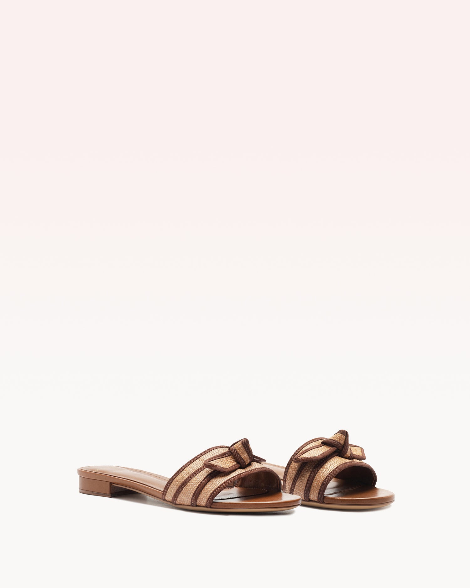 Grosgrain Raffia Flat Flats R/25