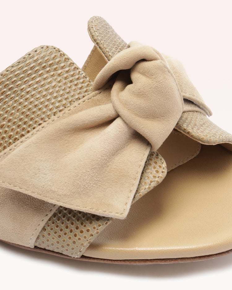 Maxi Clarita Block 45 Suede Semolina Sandals R/24