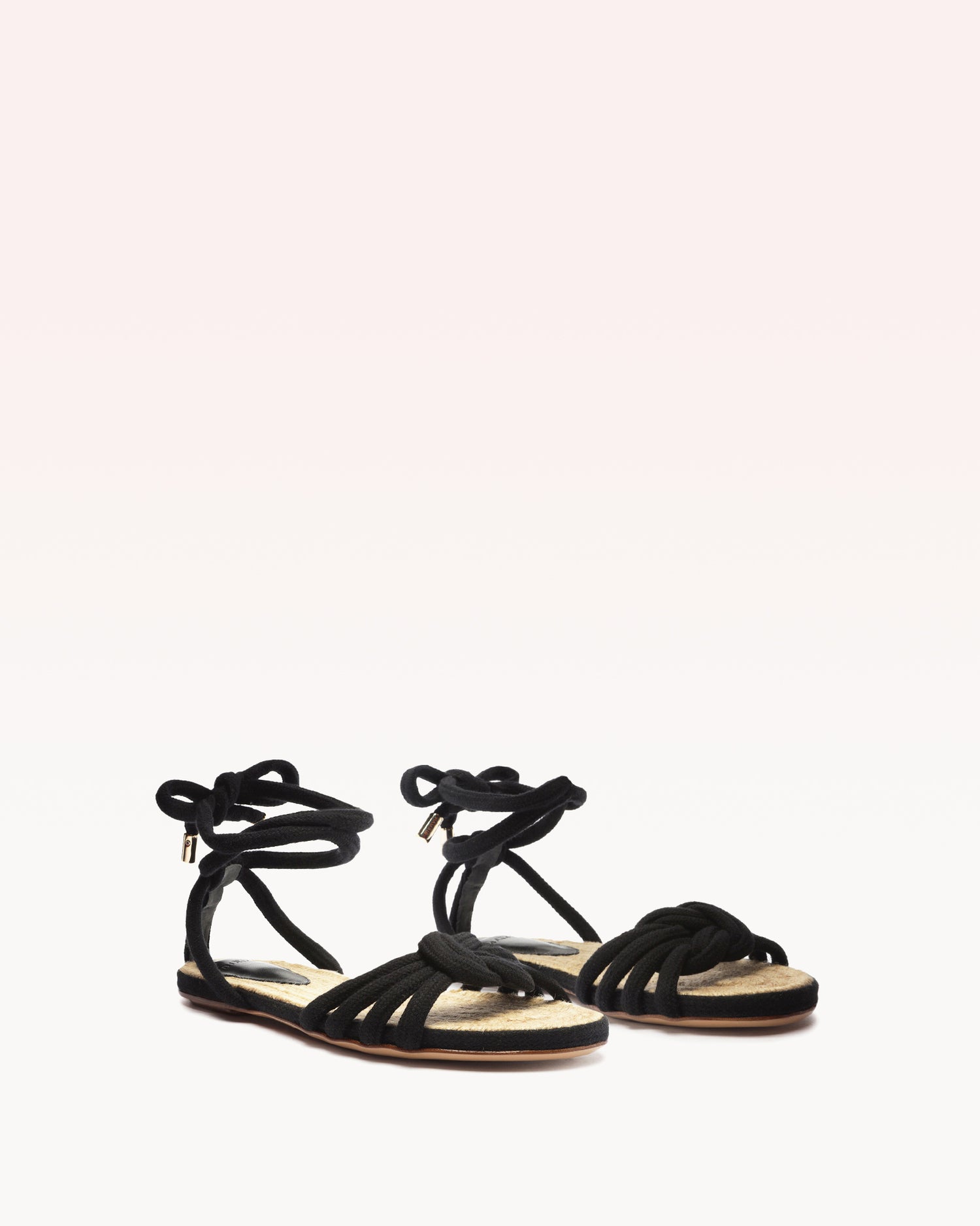 Vicky Rope Flat Black Flats S/24