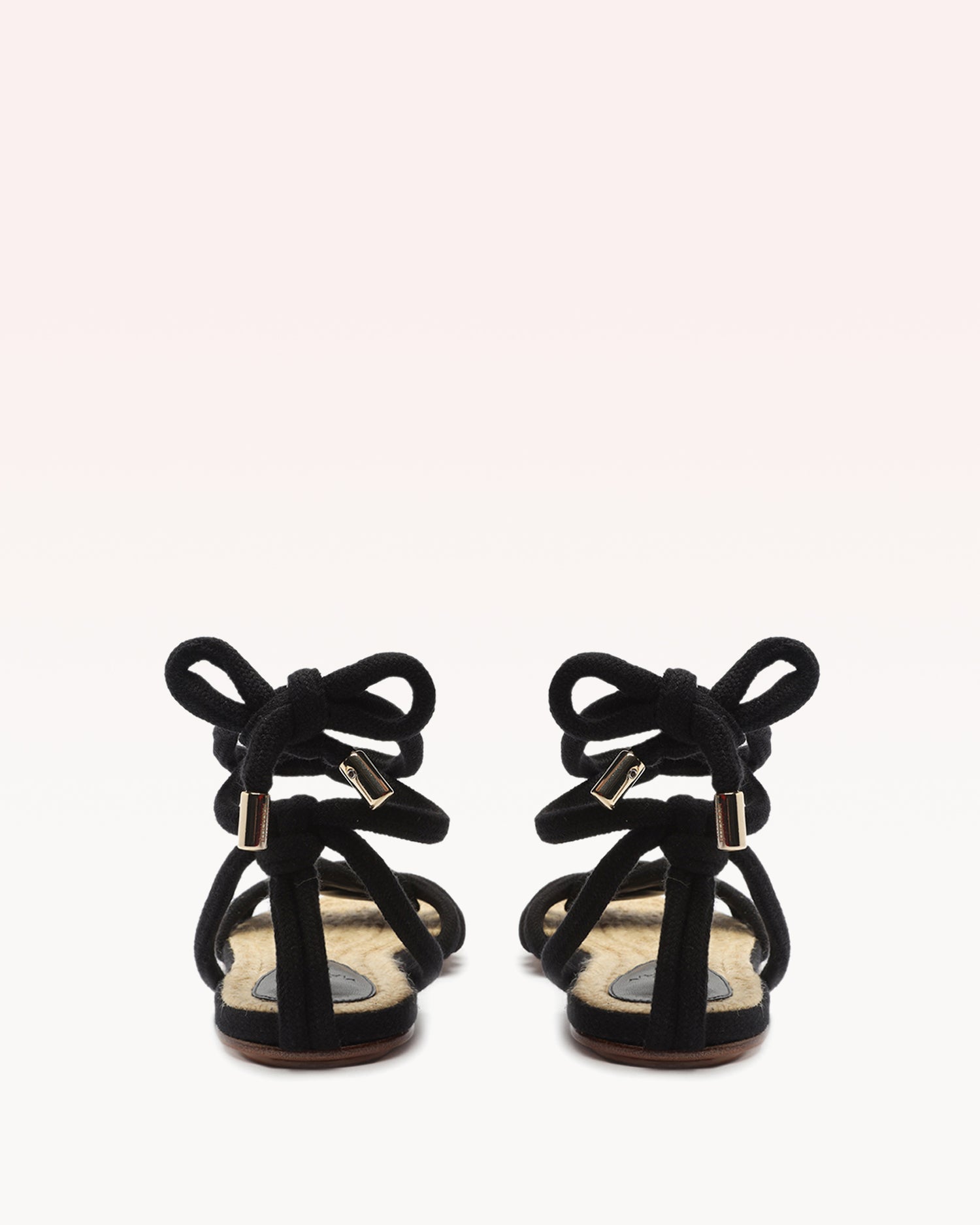 Vicky Rope Flat Black Flats S/24