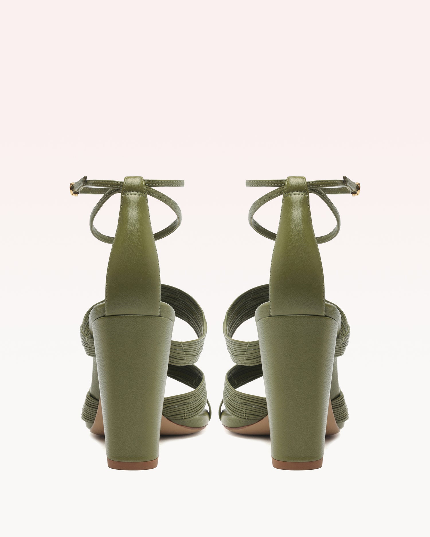Olga Block 90 Green Sandals P/25