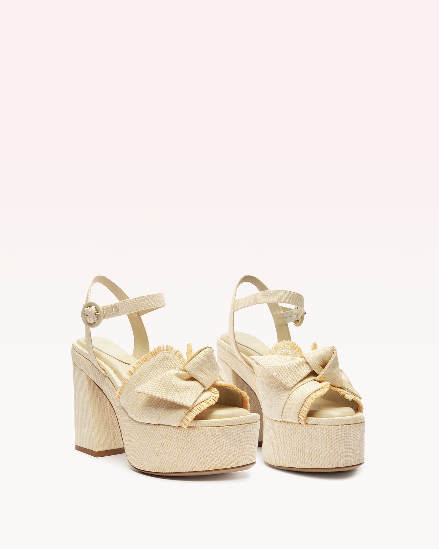Maxi Clarita Raffia 120 Pearl Sandals S/24