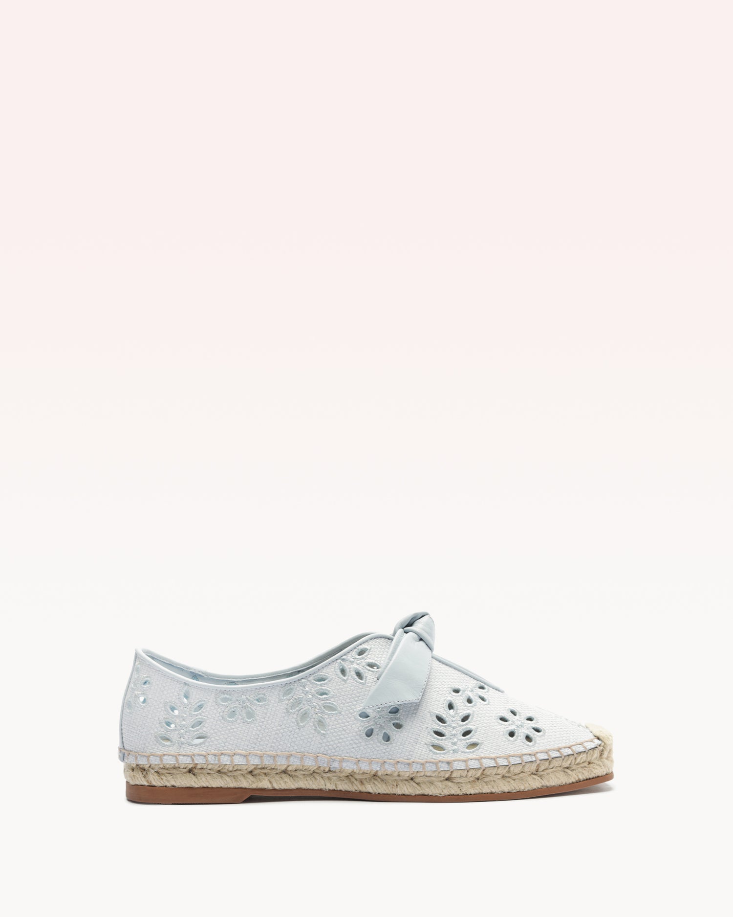 Clarita Summer Loafer Embroidery Loafers S/25 35 Serene Blue Raffia