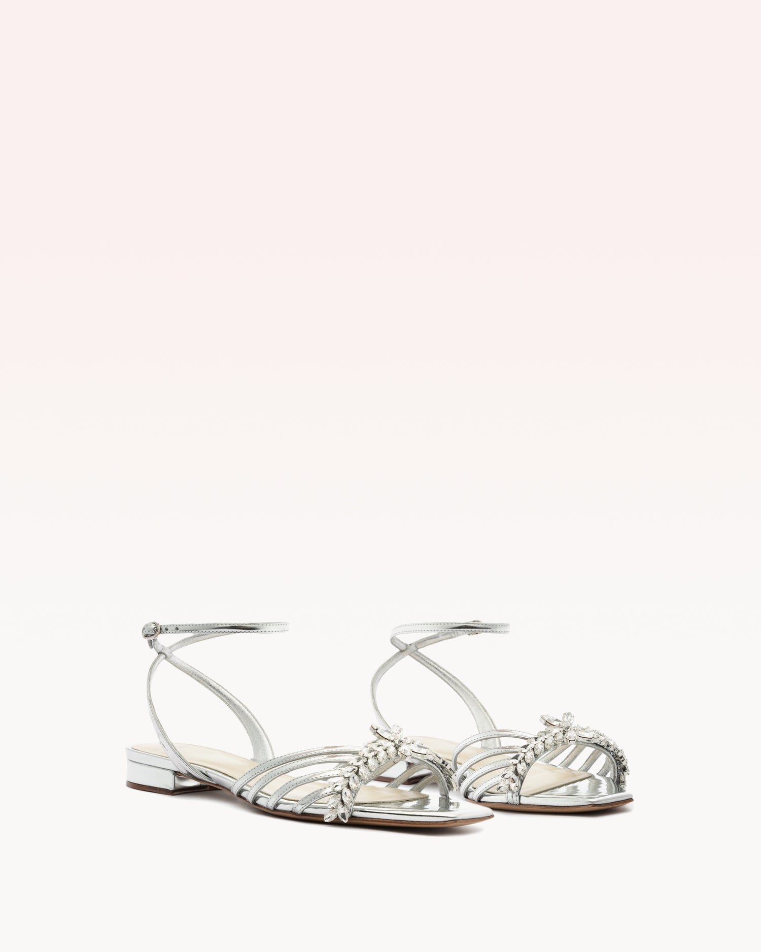 Iggy Crystals Silver Flats S/25