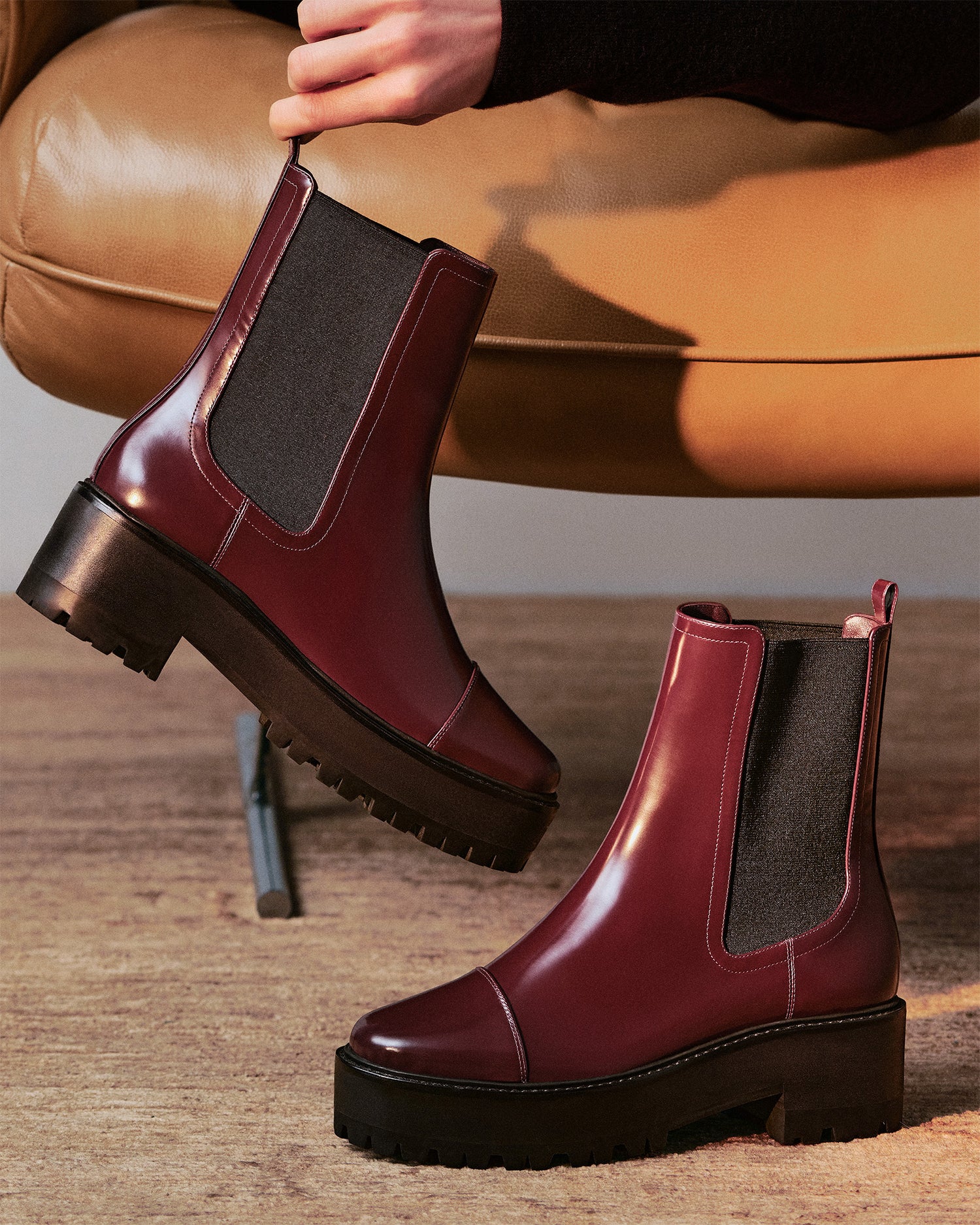 Christina 45 Bootie Cherry Lacquer Booties F/25