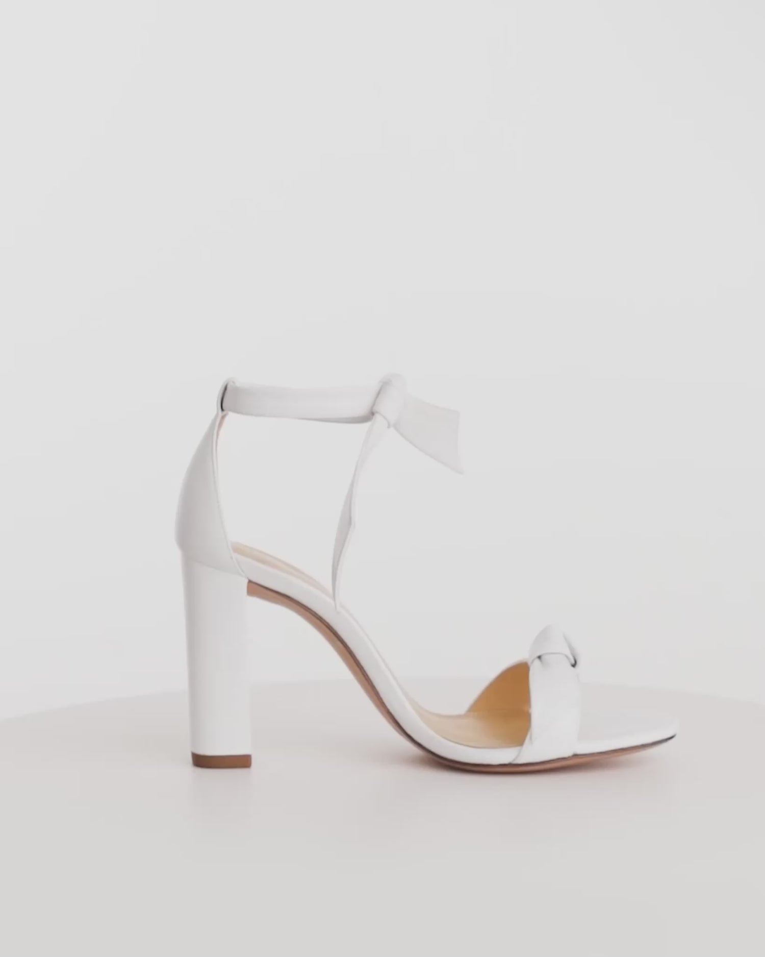 Clarita Block 90 White Sandals Core