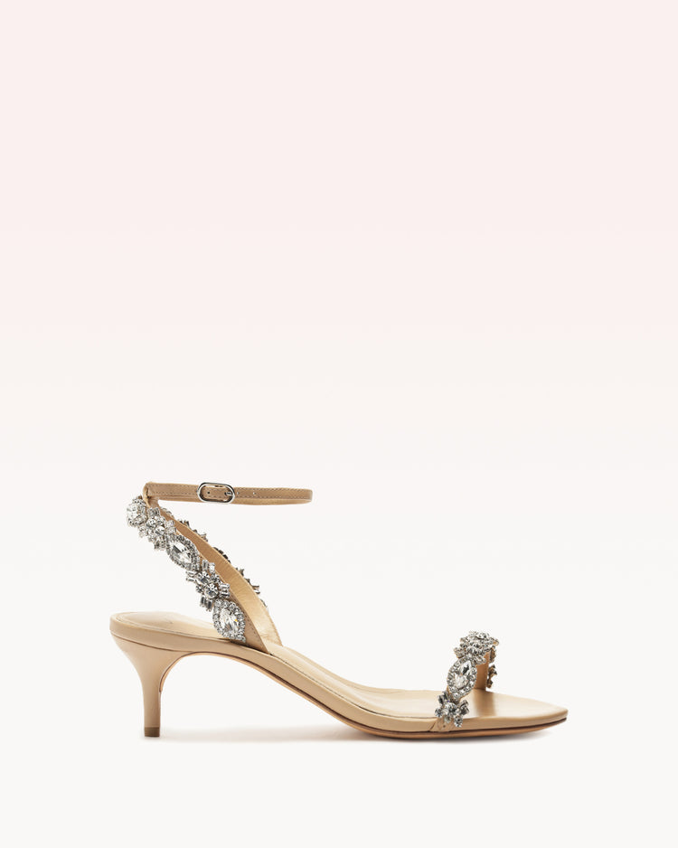 Aurora Crystal 50 Beige Sandals PRE FALL 23 35 Beige Nappa Leather