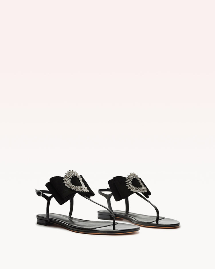 Maddie Thong Black Flats S/23
