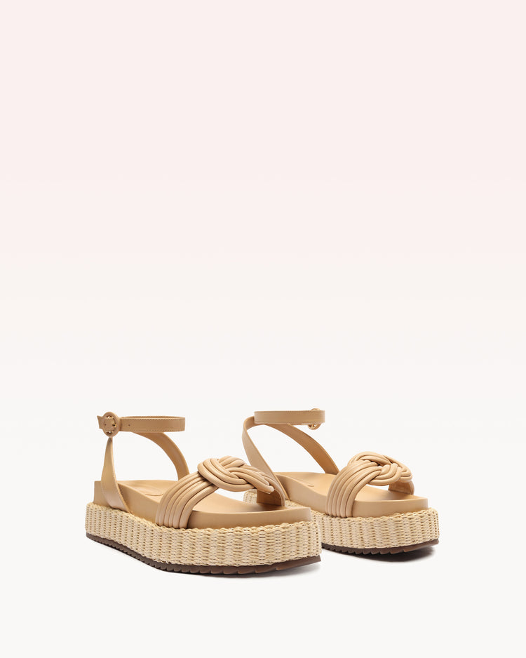 Vicky Ankle Wrap Bounce Nude Flats Resort 23