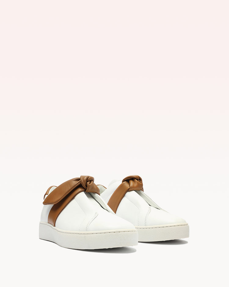 Asymmetric Clarita Sneaker Cognac