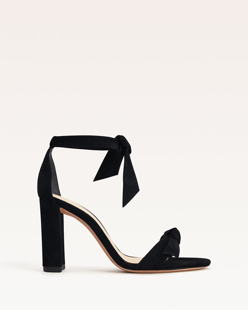 Clarita Block 90 Suede Black Sandals Core 35 Black Suede
