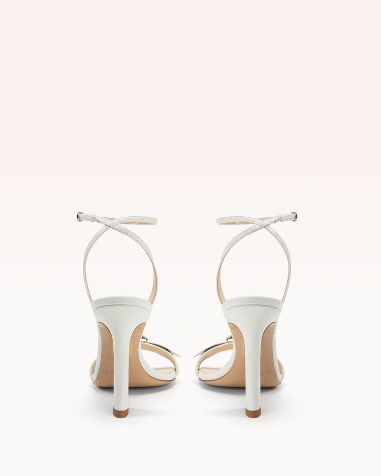 Clarita Bell Metal 100 White Sandals R/24   