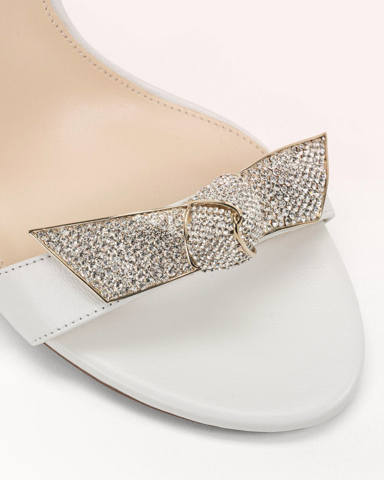 Clarita Bell Crystals 100 White Sandals R/24   