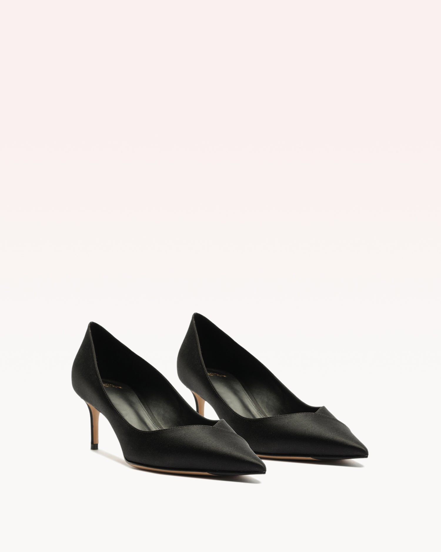 Pamela Satin 60 Black Pumps R/26