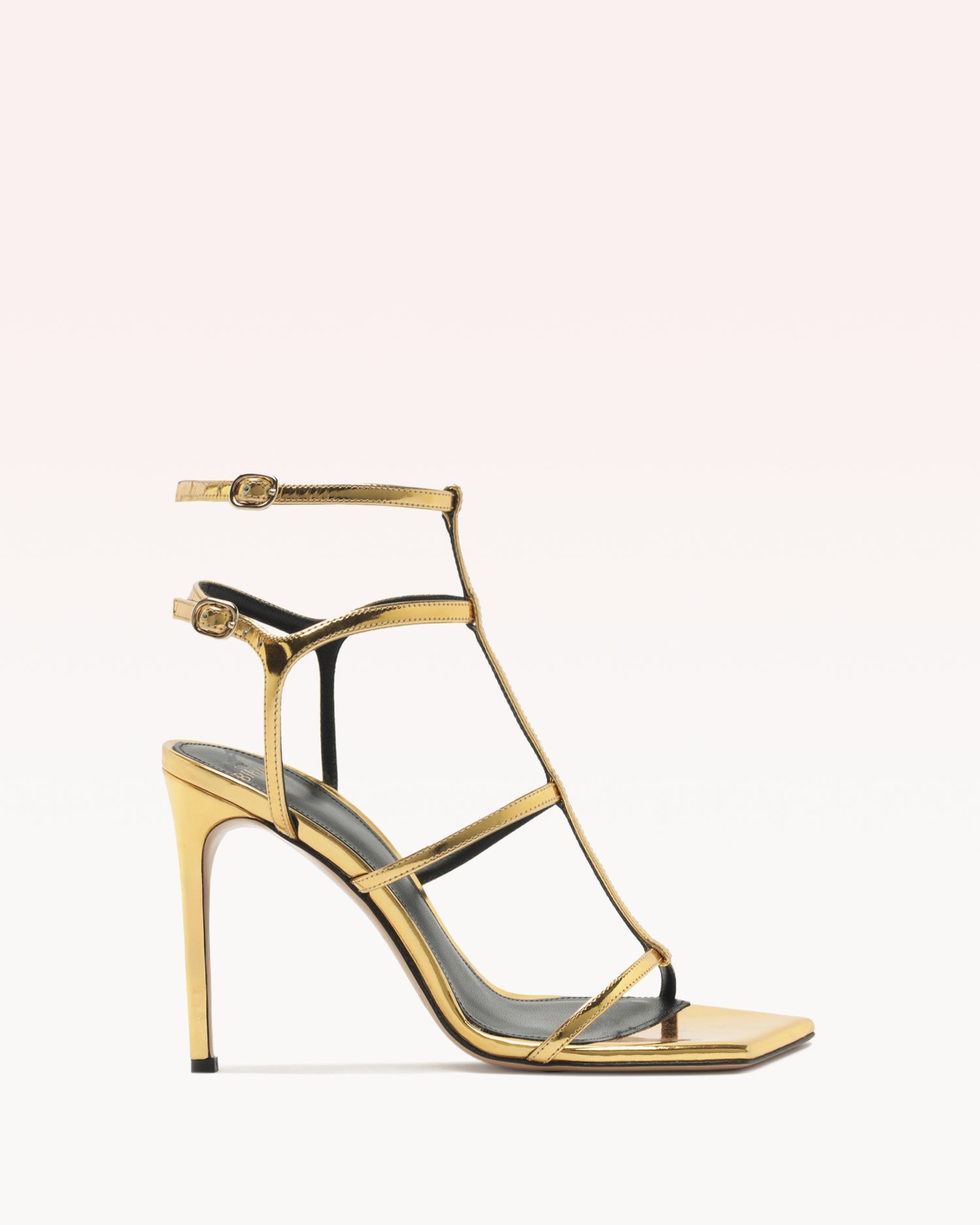 Amanda 100 Golden Sandals F/25 35 Golden Specchio
