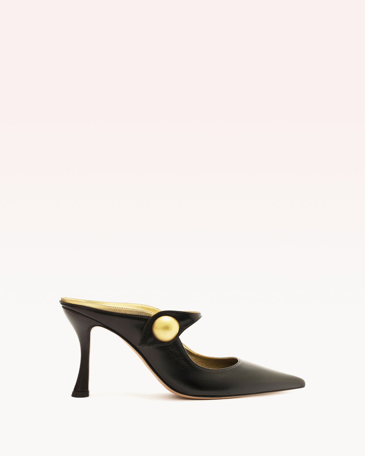 Elsa 85 Black Pumps P/24 35 Black Nappa Metallizzata Leather