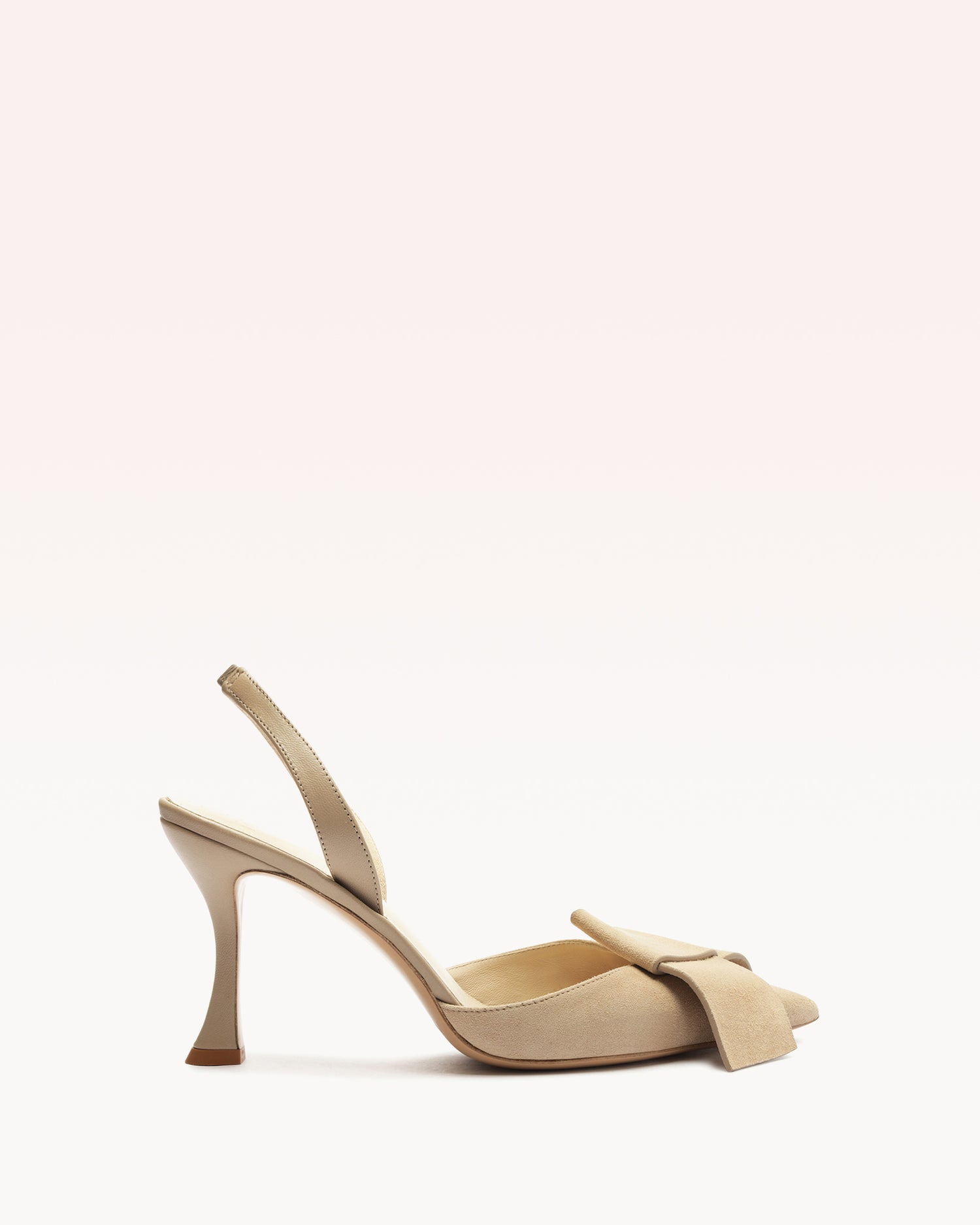 Bonny 85 Suede Semolina Pumps P/24 35 Semolina Suede & Nappa Leather