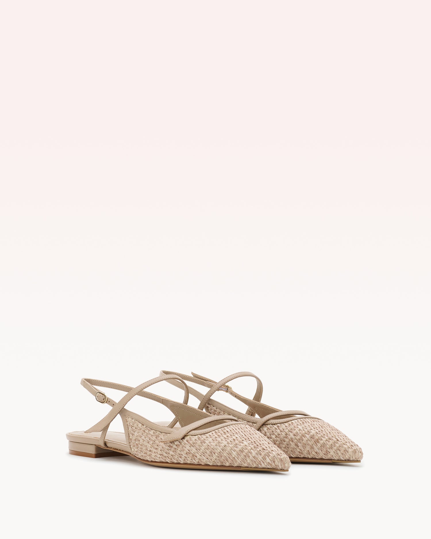 Tita Raffia Flat Chalk Flats S/25