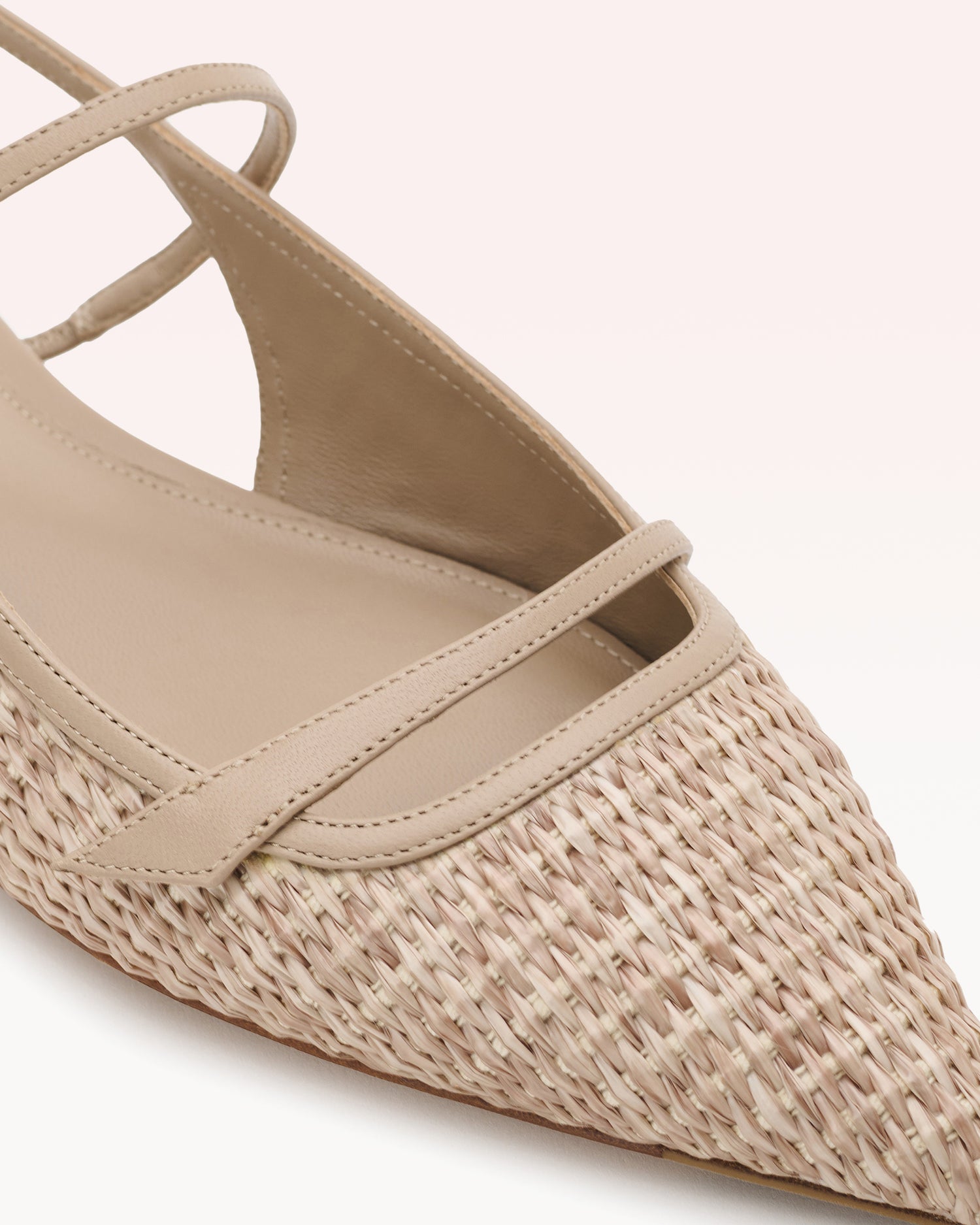 Tita Raffia Flat Chalk Flats S/25