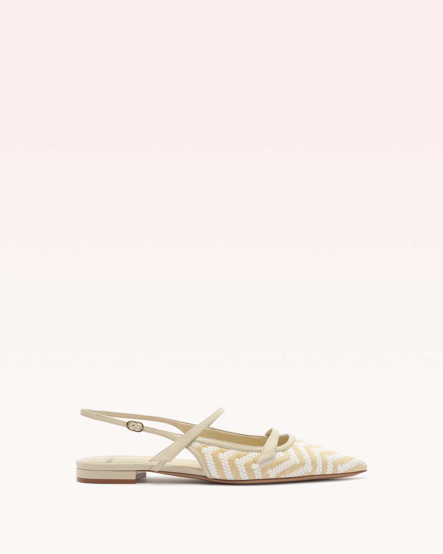 Tita Raffia Zig Flat Eggshell 35 Eggshell Raffia | Leather