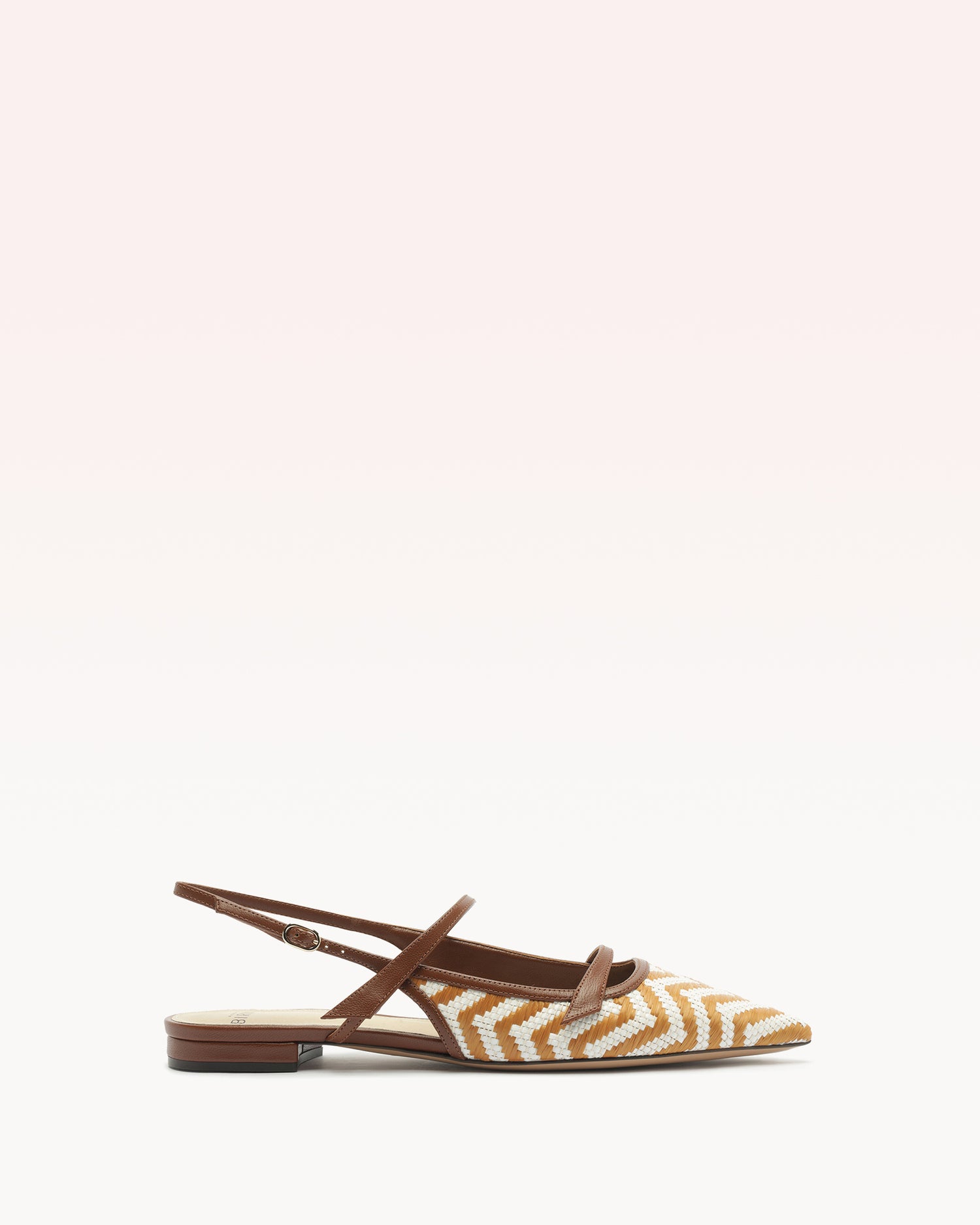 Tita Raffia Zig Flat Espresso 35 Espresso Raffia | Leather