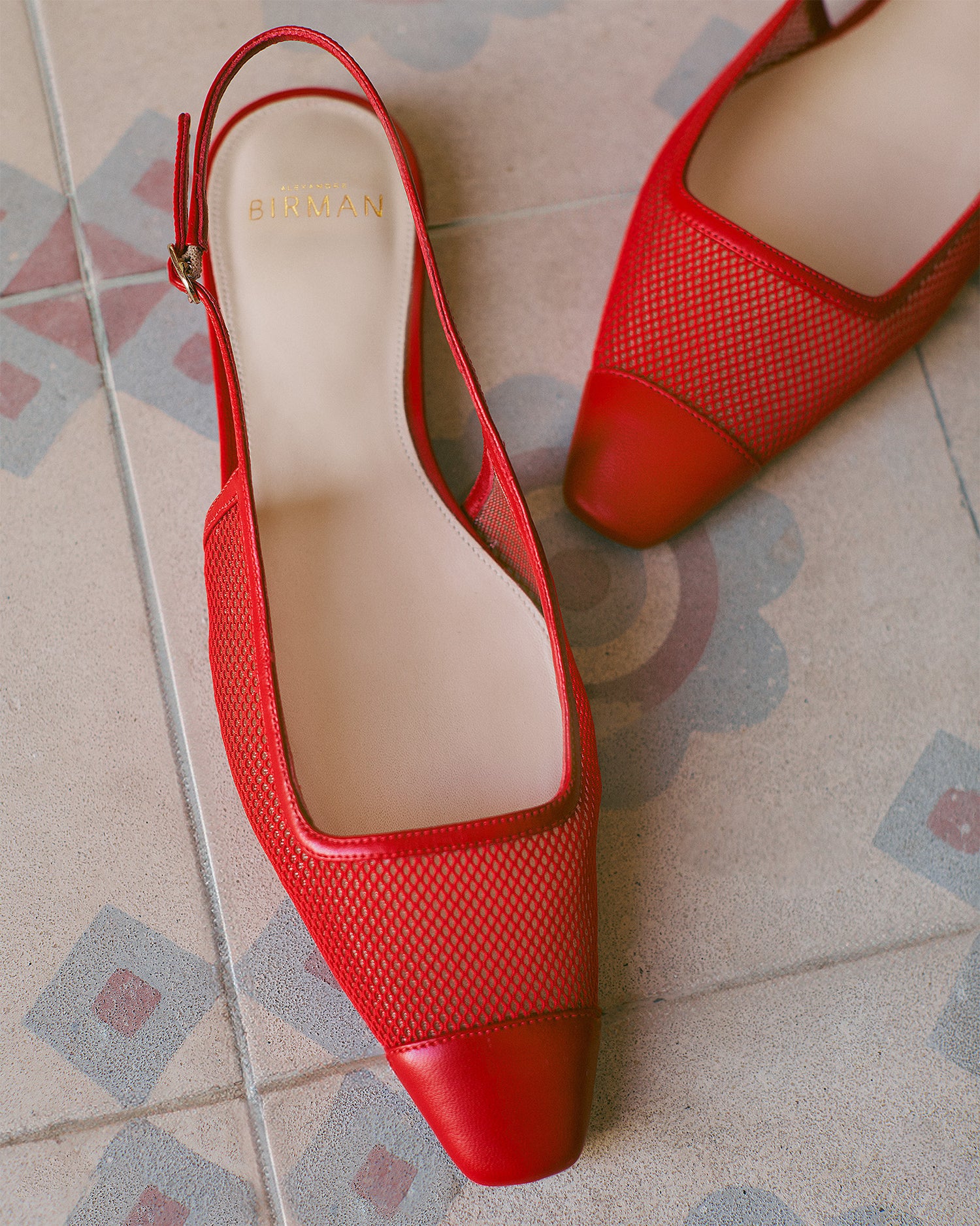 Olivia Mesh Flame Flats S/25