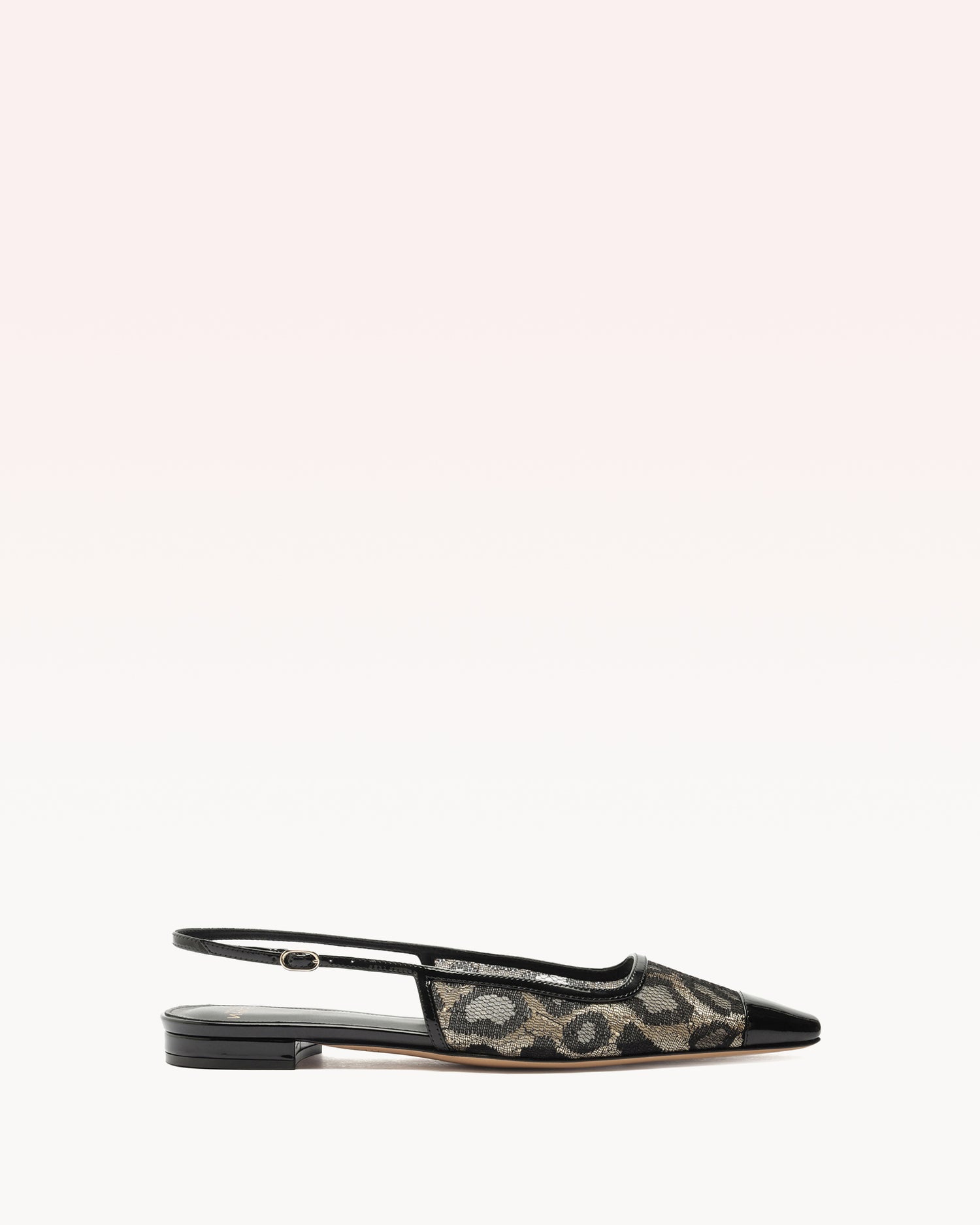 Olivia Flat Slingback Animal Print Flats P/25 35 Leopard Patent Leather