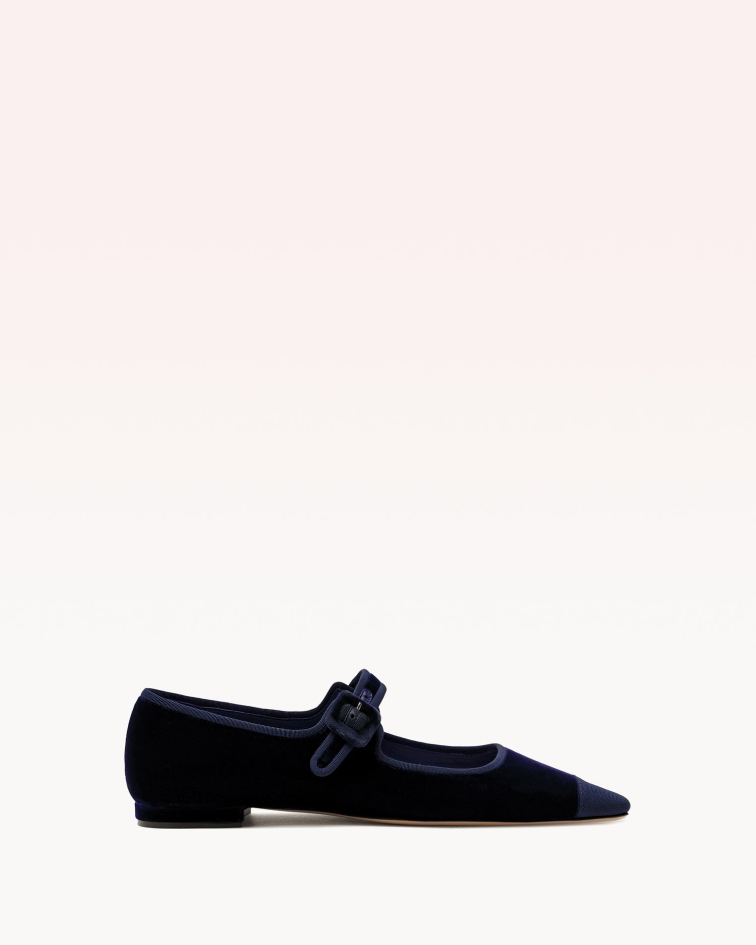 Jada Ballet Blu Notte Flats F/25 35 Blue Velutto Leather