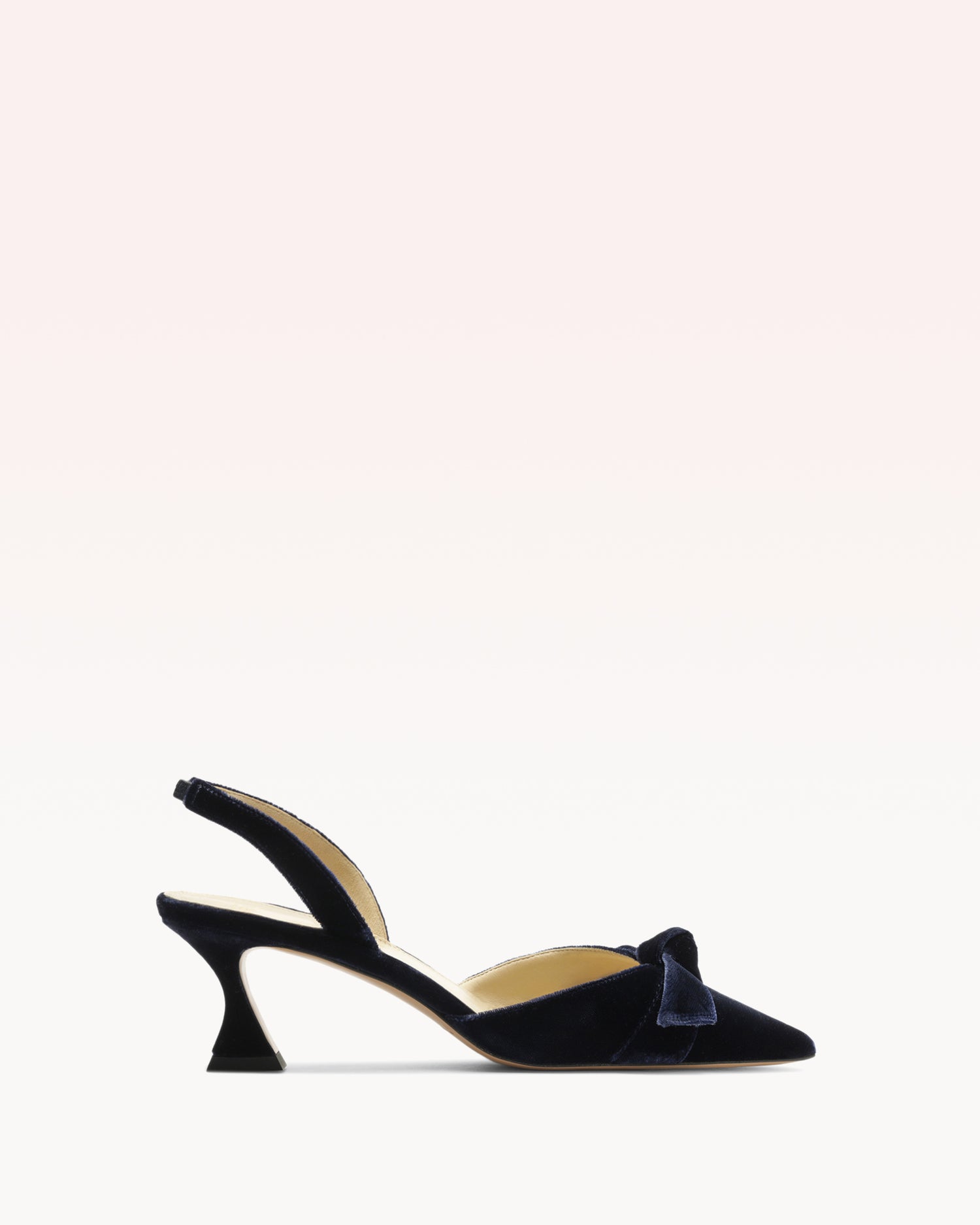 Clarita Bell Slingback 60 Blu Notte Pumps F/25 35 Blue Velutto Leather