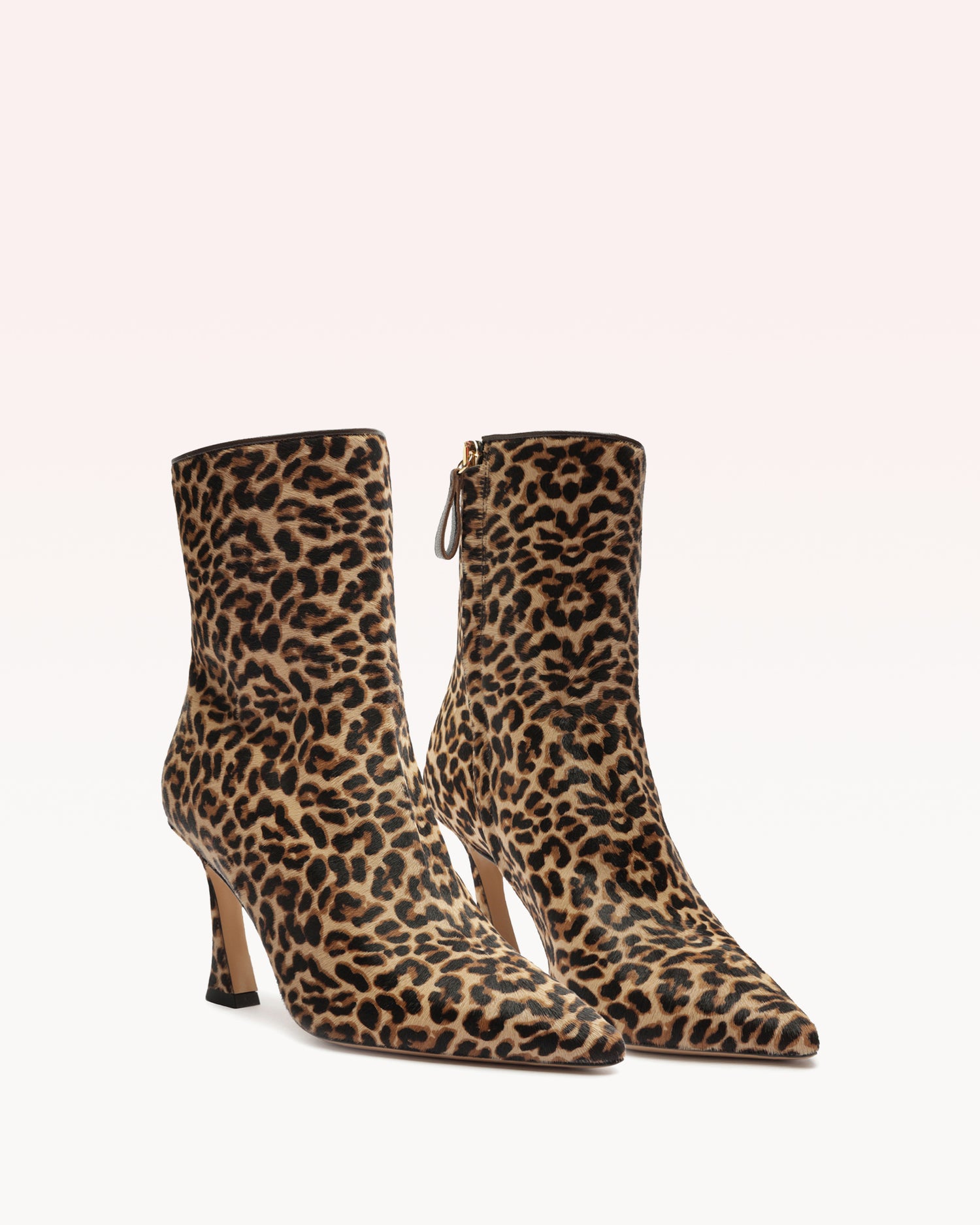 Bell Leopard Booties - Pointed Toe Boots - Luxury Leather Boots