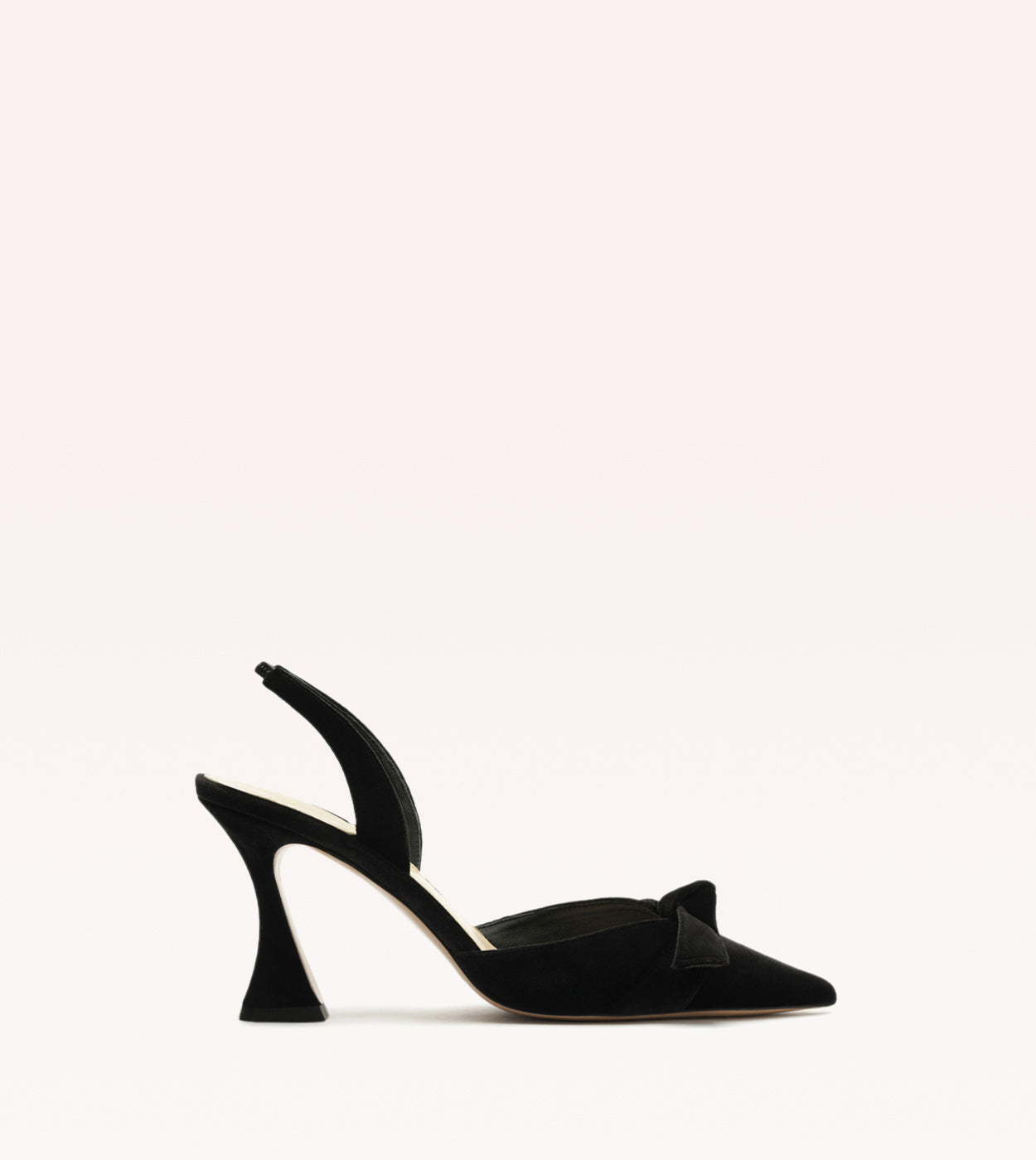 Clarita Bell Slingback 85 Black Pumps F/25 35 Black Velutto Leather